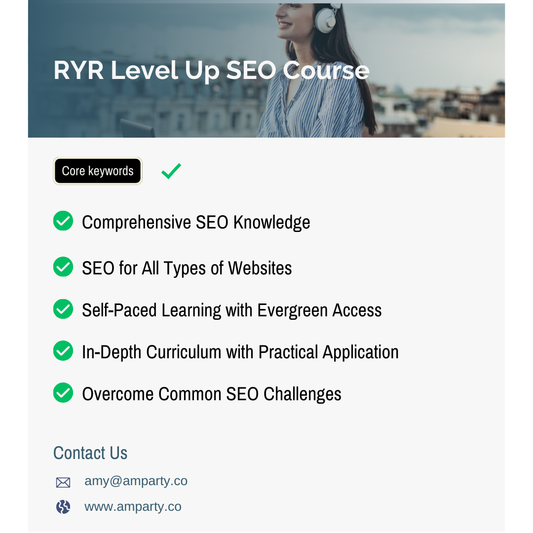    Comprehensive SEO Mastery with RYR Level Up