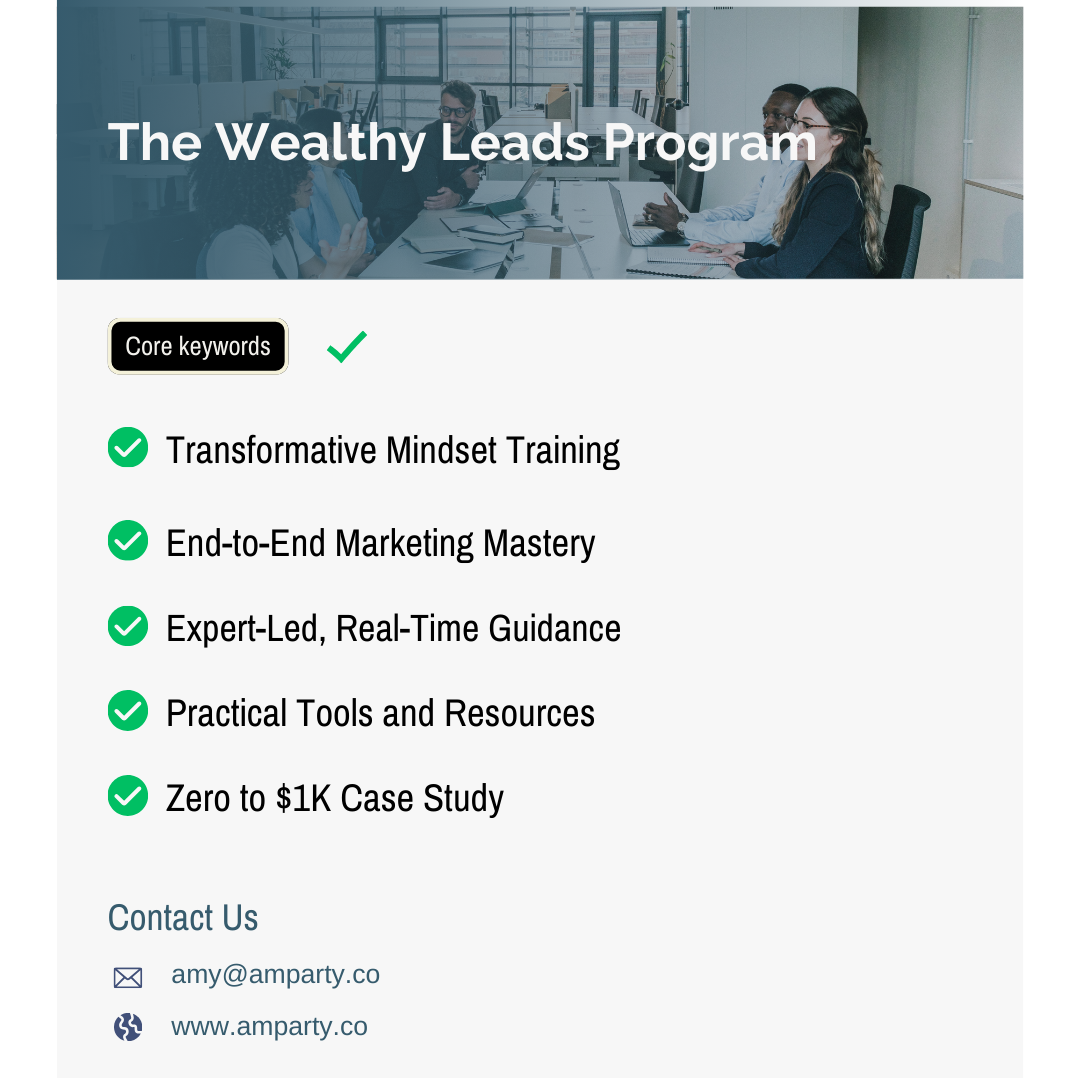    The Wealthy Leads Program - 8-Week Entrepreneur Success Course